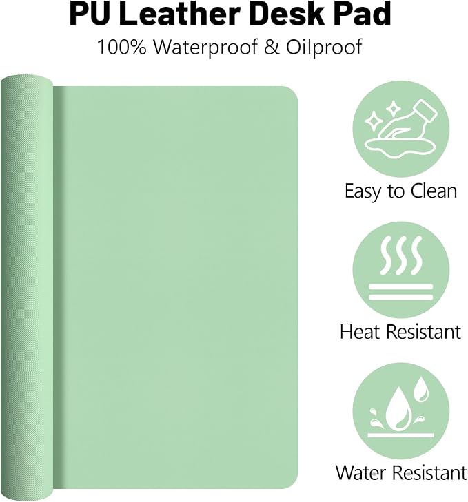 Large Green Desk Mat, Long Mouse Pads - Image 2