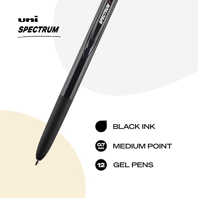 uniball Spectrum Retractable Gel Pens, Medium Point, 12 Pack - Image 2