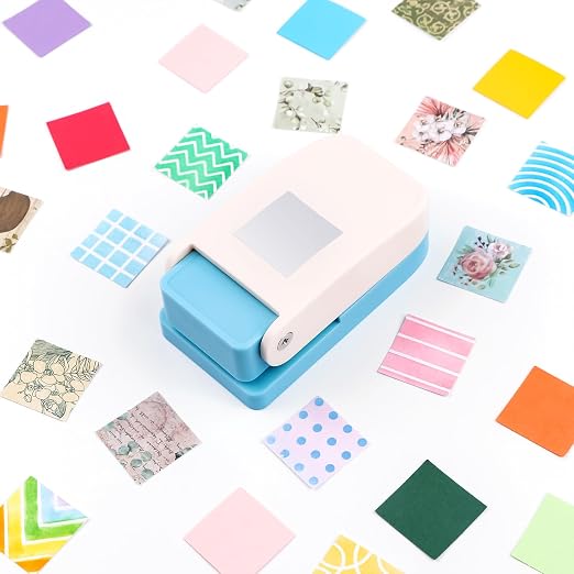 2 Pcs Craft Hole Punch, 1X0.8 inch Rectangular Postage Stamp Punches & 1" - Image 3