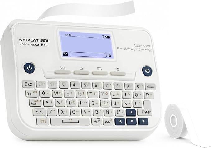 SUPVAN E12 Bluetooth Label Maker Machine, Support Keyboard & App by SUPVAN