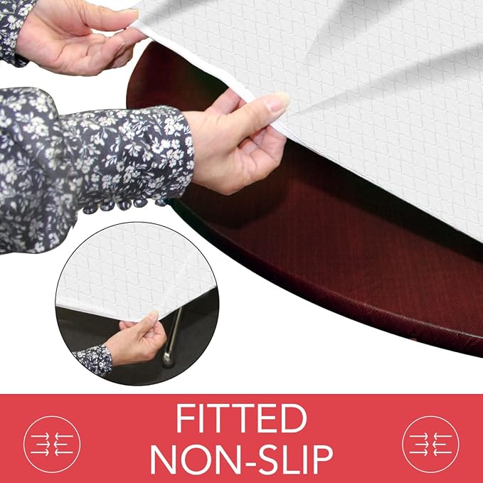 LAMINET - Deluxe Cushioned Heavy-Duty Elastic Edged Quilted Table Pad - Small - Image 4