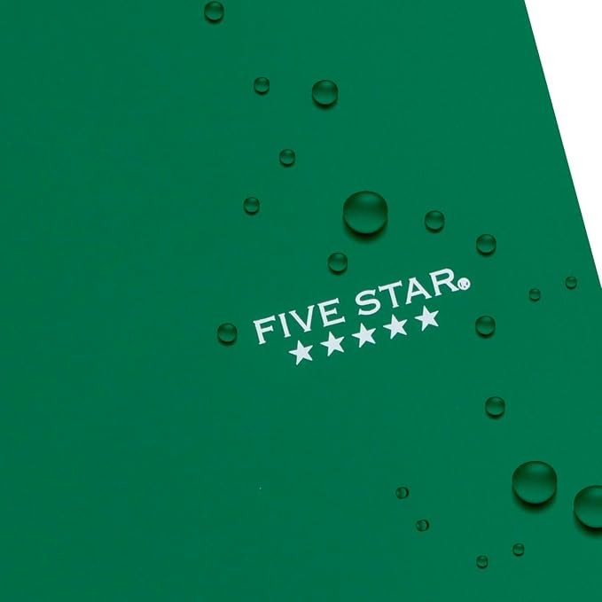 Five Star Spiral Notebook 3 Subject Wide Ruled | Forest Green | 150 Sheets | - Image 5