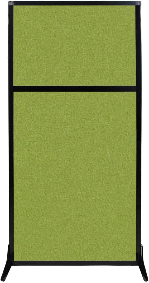 Versare Workstation Partition | Portable Wall Divider | Modern Office Cubicle | Free Standing Privacy Screen | Flexible Work Space | 33" x 70" Lime Green Fabric Panels-DeskLoop Office