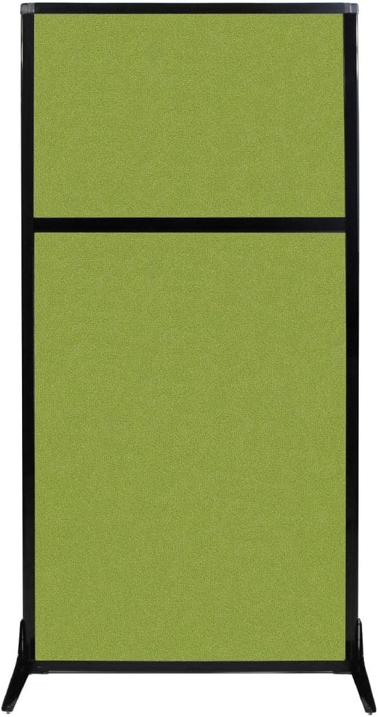 Versare Workstation Partition | Portable Wall Divider | Modern Office Cubicle | Free Standing Privacy Screen | Flexible Work Space | 33" x 70" Lime Green Fabric Panels-DeskLoop Office