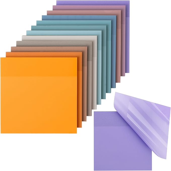 Mr. Pen- Transparent Sticky Notes, 12 Pads, 600 Sheets | See Through by MrPen