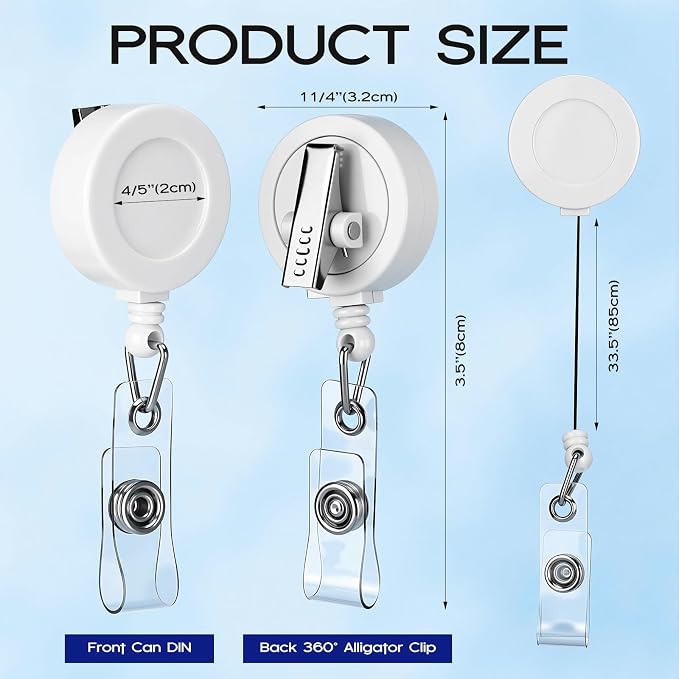 Zonon 50 Pcs Retractable Badge Holder Reels - Image 5