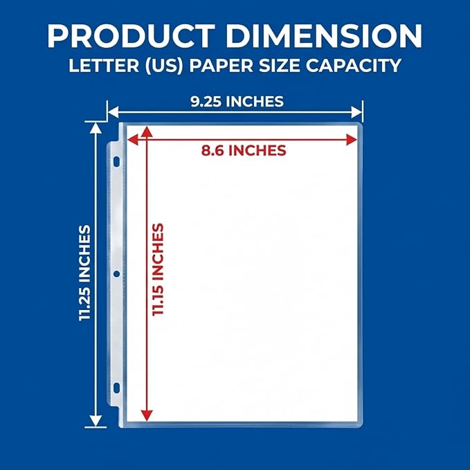 Performore 200-Pack Heavy Duty Sheet Protectors, archival-Safe, high Clarity - Image 2
