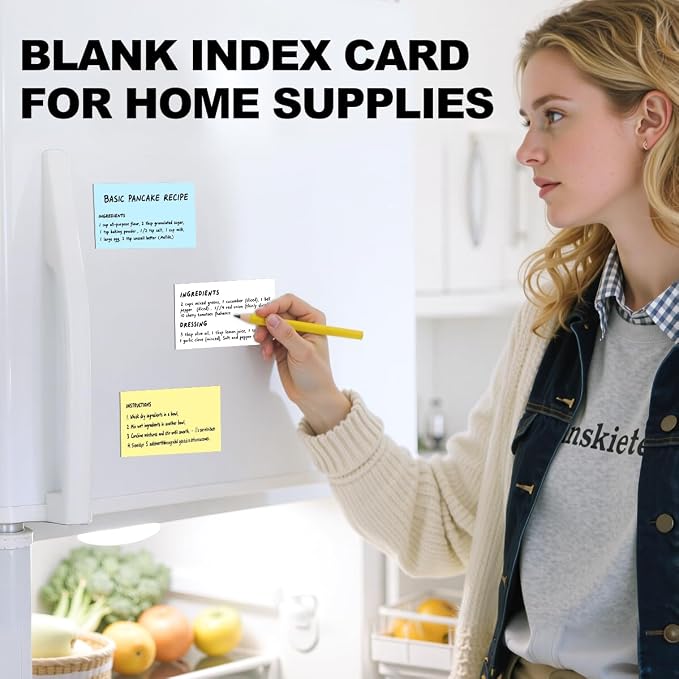 600 PCS 3x5 Index Cards Blank Study Flashcards 3 x 5 Colored Index Cards Bulk - Image 4