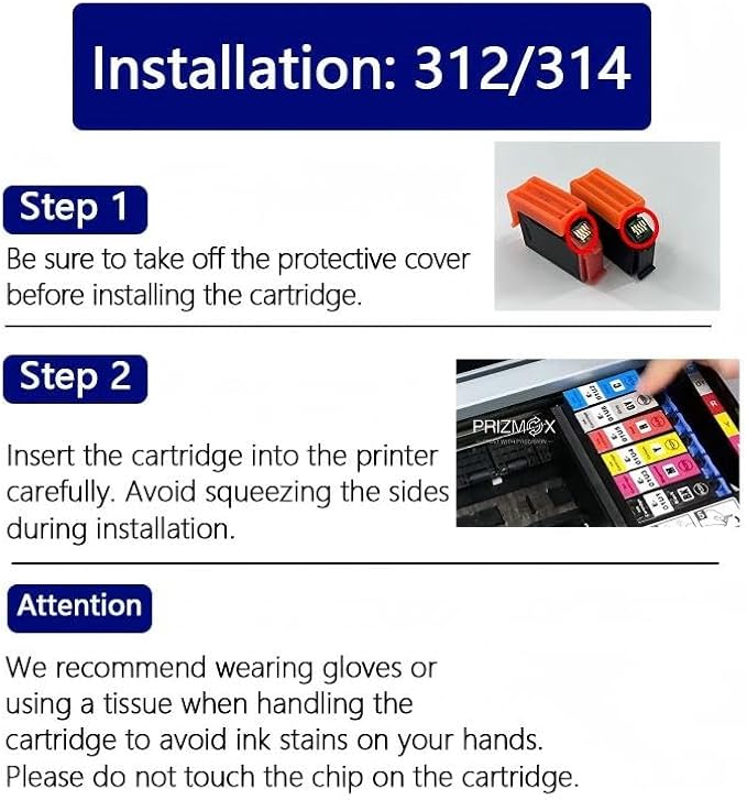 312XL 314XL XP-15000 Remanufactured Ink Cartridges Replacement for 312 314 XL T314XL Ink Comptible for Expression Photo XP15000 Printer(6-Pack)-DeskLoop Office
