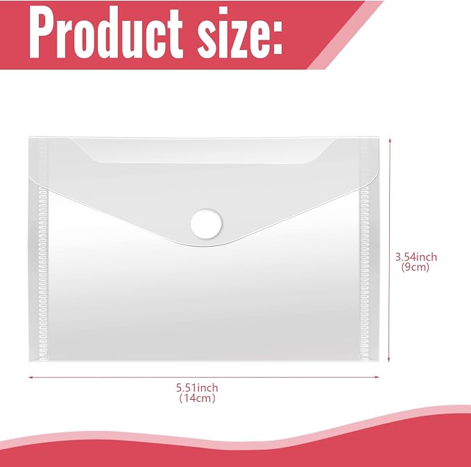 Vmiapxo 40 Pack Stamp and Die Storage Pockets, Reusable Small Plastic Envelopes - Image 2
