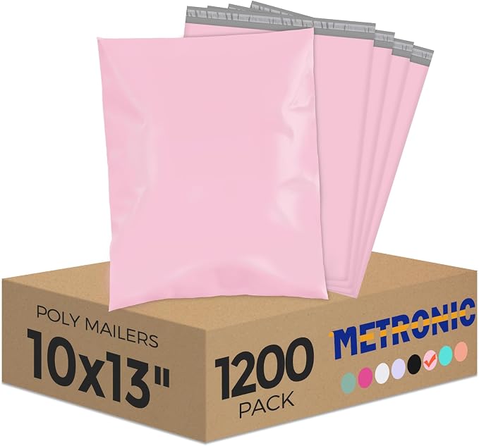 Metronic Poly Mailers 10x13 1200 Pack, Small Shipping Bags by METRONIC