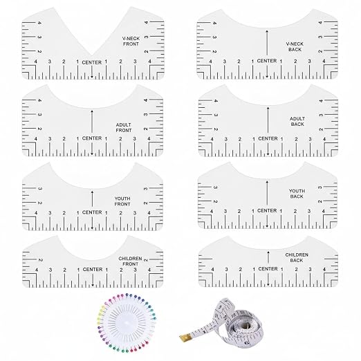 MFJUNS 10 PCS T-Shirt Ruler Guide by MFJUNS