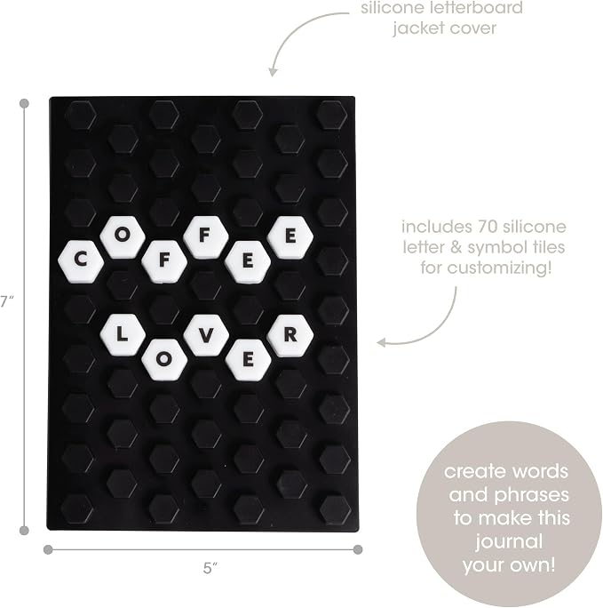 Pearhead Letterboard Composition Notebook, Customizable Silicone Cover Fidget - Image 2