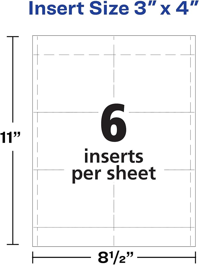 Avery Customizable Name Badge Inserts, 2 Packs of 300, 600 Printable Name Tag - Image 7