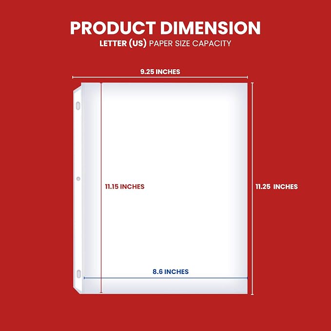 Officewerks 250-Pack Heavy Duty Sheet Protectors | 8.5 x 11 Clear Plastic Page - Image 4