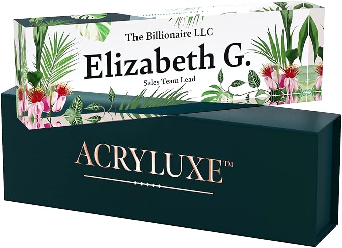 Desk Name Plate Personalized, Custom Name Plates 2½/x8 Inches, Thick by MySignCenter