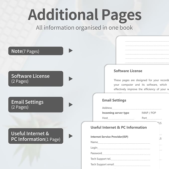 Blugool Password Book with Alphabetical Tabs, Password Keeper Book - Image 5