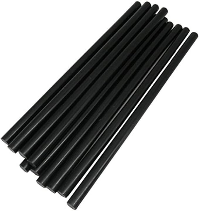 TrendBox Pack of 50 Black 7mmx200mm - Hot Melt Glue Sticks Strips Melting Adhesive for Handmade Craft DIY Home Office Project Craftwork Fix & Repairs-DeskLoop Office