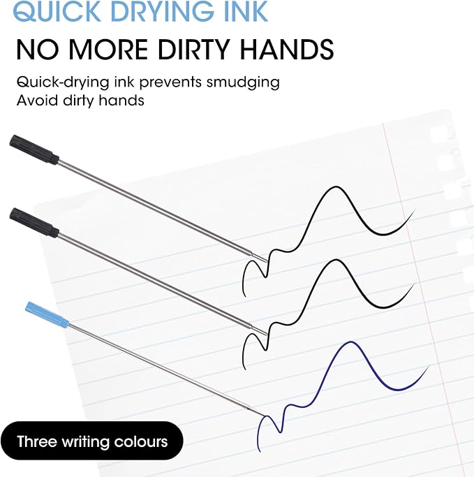 0.7 mm Ballpoint Ink Twist Pen Refills, Stationery Compatible - Image 5