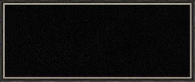 Amanti Art Black Cork Board for Wall, 13x31 Vision Board with Black Wood Frame, Medium Corkboard Office Decor for Home Organization, Modern Corkboard Pinboard to Display Items for Home Organization-DeskLoop Office