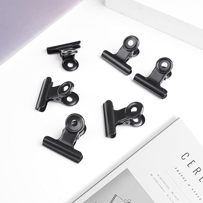 50 Pcs Metal Bulldog Clips, 0.87 Inch Hinge Clips - Image 7