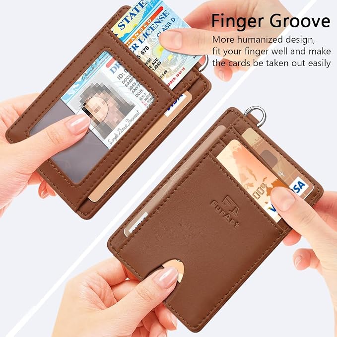 FurArt Slim Minimalist Wallet RFID Credit Card Holder - Image 3