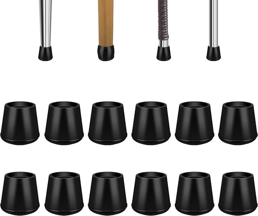 VOCOMO 1/2" Round Rubber Chair Leg Tips Caps, 8 Pack Extra Small Chair Leg by VOCOMO