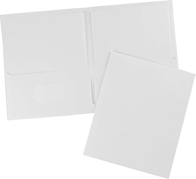 Avery Two Pocket Folders, Holds up to 40 Sheets, Business Card Slot, 25 White - Image 7