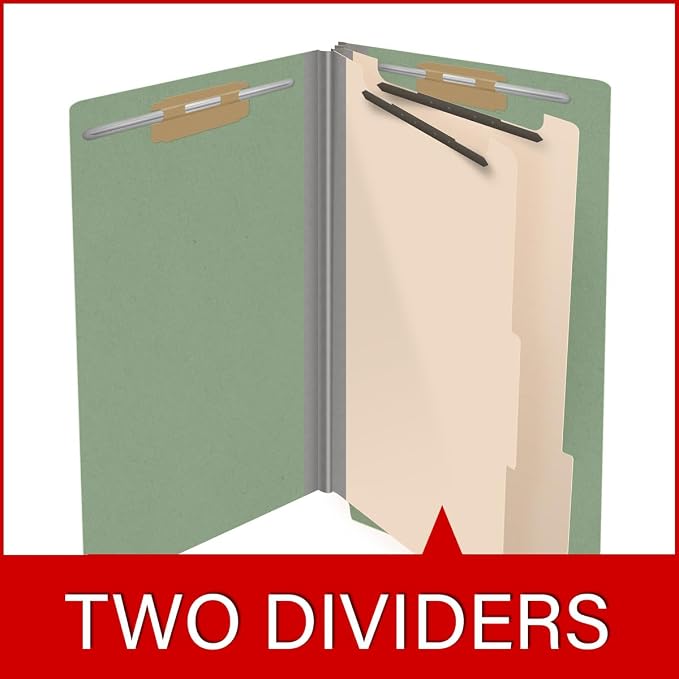 Ecom Folders End Tab Pressboard Classification Folders | Legal Size 25 Pt Stock - Image 8