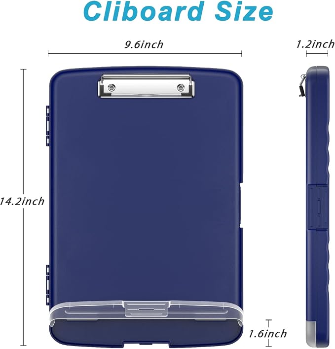 Rimilak Clipboard with Storage, 8.5 x 11'' High Capacity Clip Board, - Image 2