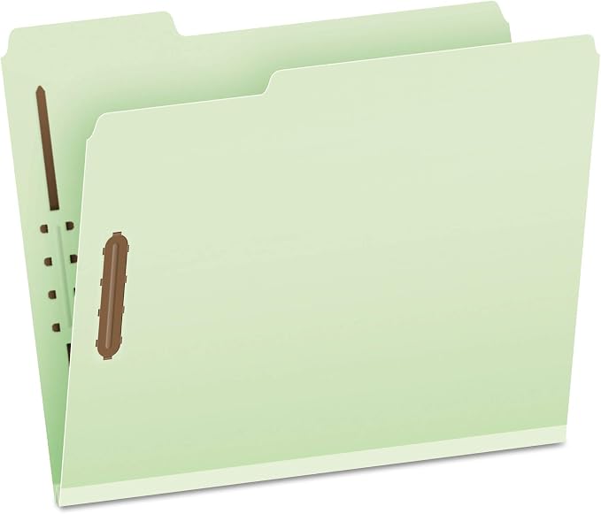 Pendaflex Pressboard Fastener Folders, 2 Fasteners, Letter Size, Light Green by TOPSProducts