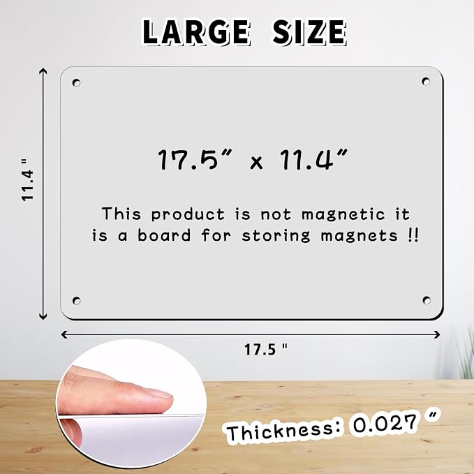 Magnetic Board 17.5" x 11.4" Magnet Bulletin Board is Suitable - Image 2