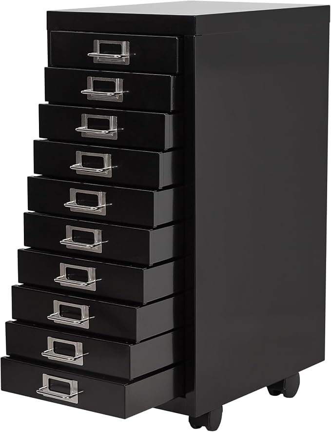 File Cabinet Mini 10 Tier Metal File Organizer Document Organizer by Unknown