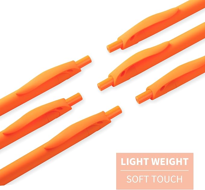 deegtran Pens Bulk, 50 Pack No Bleed Orange Click Pen, Wholesale Retractable - Image 4