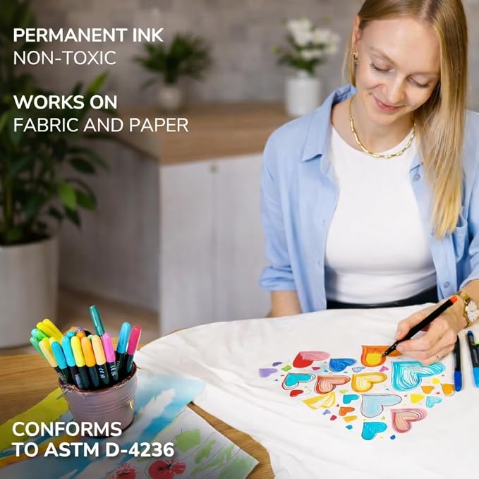 Zenacolor 32 Fabric Markers Pens - Image 6