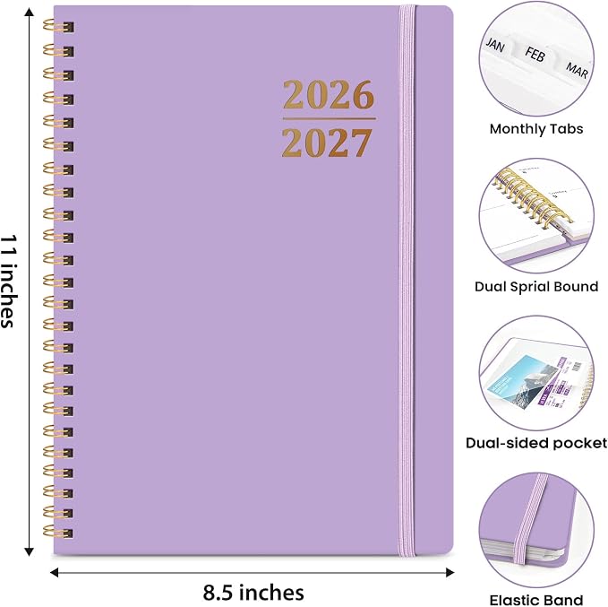 8.5" x 11" Academic Planner 2026-2027, Weekly & Monthly Calendar Planner Book - Image 5