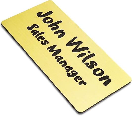 Custom Engraved Name Tag Badges by Unknown
