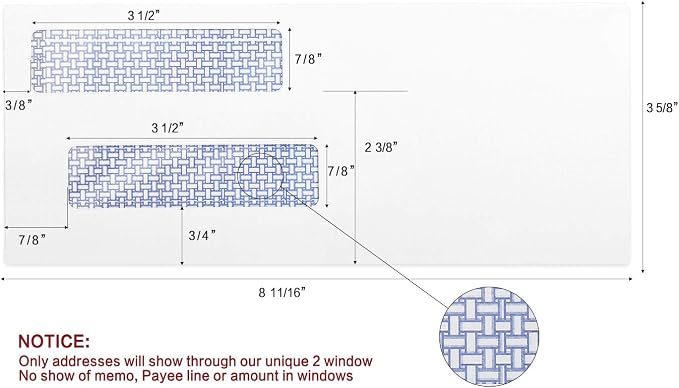 #8 Double Window Security Check Envelopes, No.8 Double Window Bussiness - Image 4