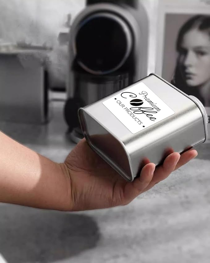 2 Inch White Square Thermal Sticker Labels, Self-Adhesive Direct Thermal Labels,DIY Design, QR Code, Name Tag, Brand Label,Gift Label (White 600 PCS/1 Roll)-DeskLoop Office