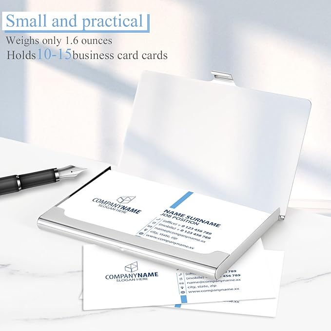 2 Pack Business Card Holder，Color Printing Men's and Women's Business Card - Image 3