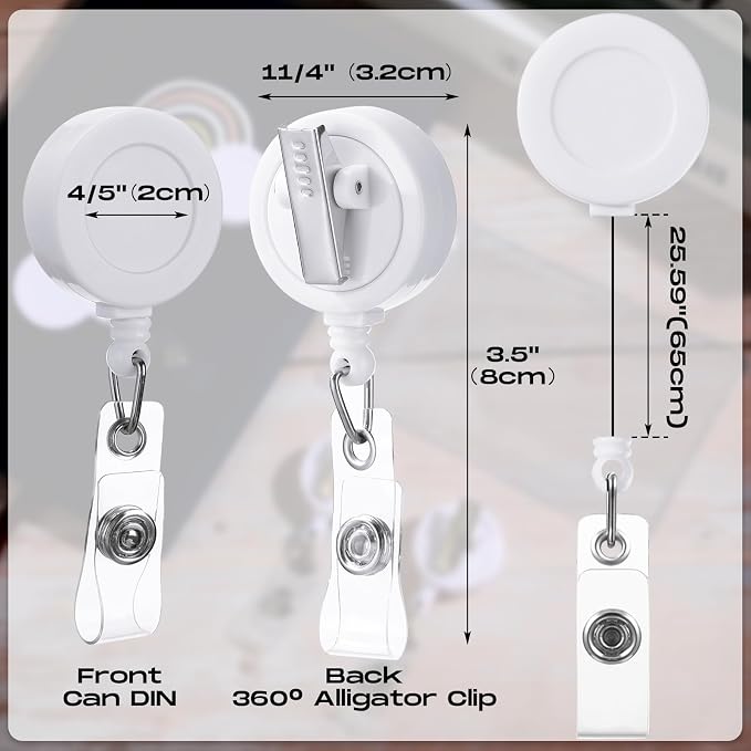 Zonon 50 Pcs Retractable Badge Holder Reels - Image 4