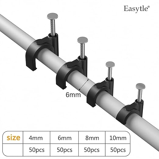 200 Pcs Cable Clips 4/6/8/10mm Nail in Cable Clips Cable Wire Clips Cable Tacks - Image 4