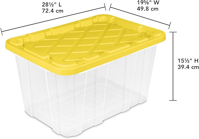 Sterilite 4-Tier Tote Rack & 4-Pack 27 Gallon Storage Box, Shelf and Tote - Image 4