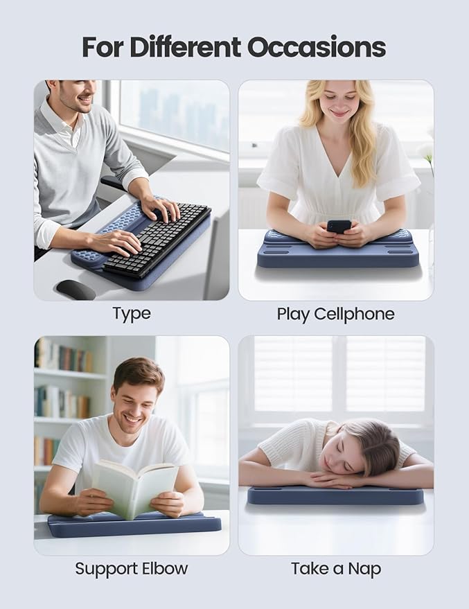 Vaydeer Wrist Rest with Keyboard Stand, Computer Wrist Support Pad, Ergonomic - Image 5