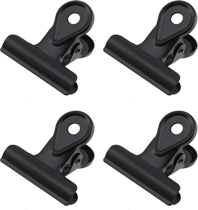 Xiaoyztan Mini Clips, 30mm Wide Metal Black Bulldog Clips Paper Clip Binder by Welcometoxiaoyztan
