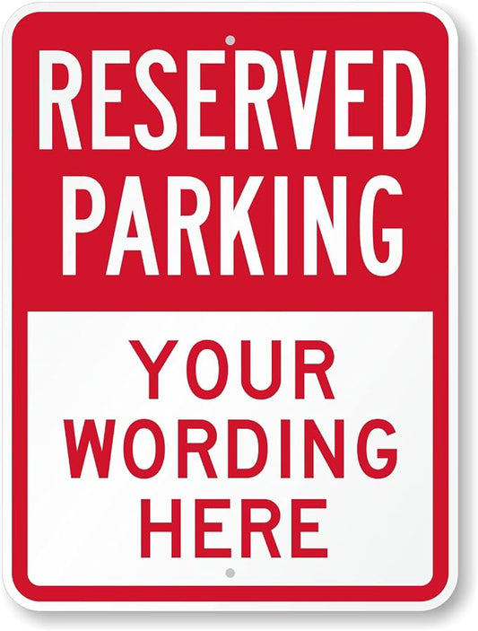 SmartSign 24 x 18 inch Custom “Reserved Parking” Metal Sign by SmartSign