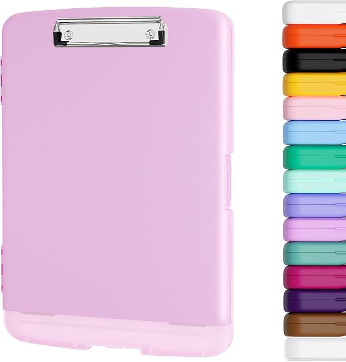 Piasoenc Clipboard with Storage, 8.5 x 11 Organization Box with Pen Holder and by Piasoenc