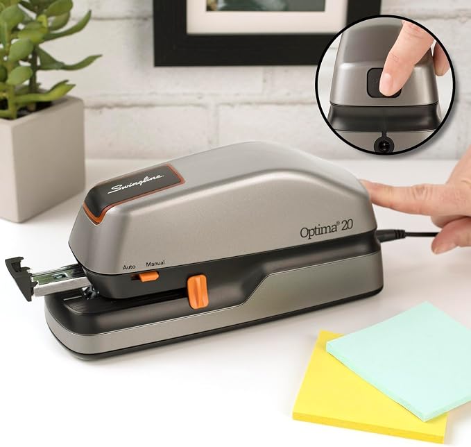 Swingline Electric Stapler, 20 Sheet Capacity, Optima 20, Jam Free, Auto or - Image 4