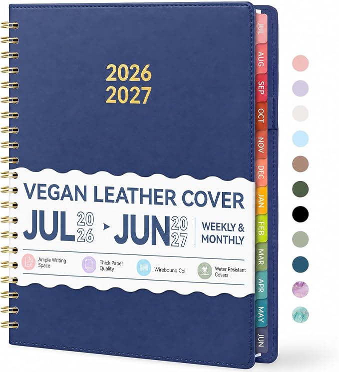 Forvencer Planner 2026-2027, Academic Planner Weekly & Monthly, Vegan Leather by Forvencer