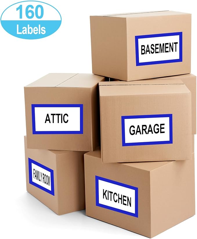 6 x 4 inch Large Moving Labels for Boxes, Blank Moving Boxes Labels Stickers - Image 3